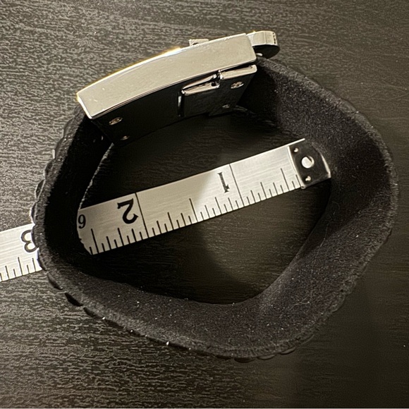 ⚜️3 for $30⚜️Glittery Black Faceted Acrylic Bracelet Stainless Steel Heart Clasp - Picture 9 of 10